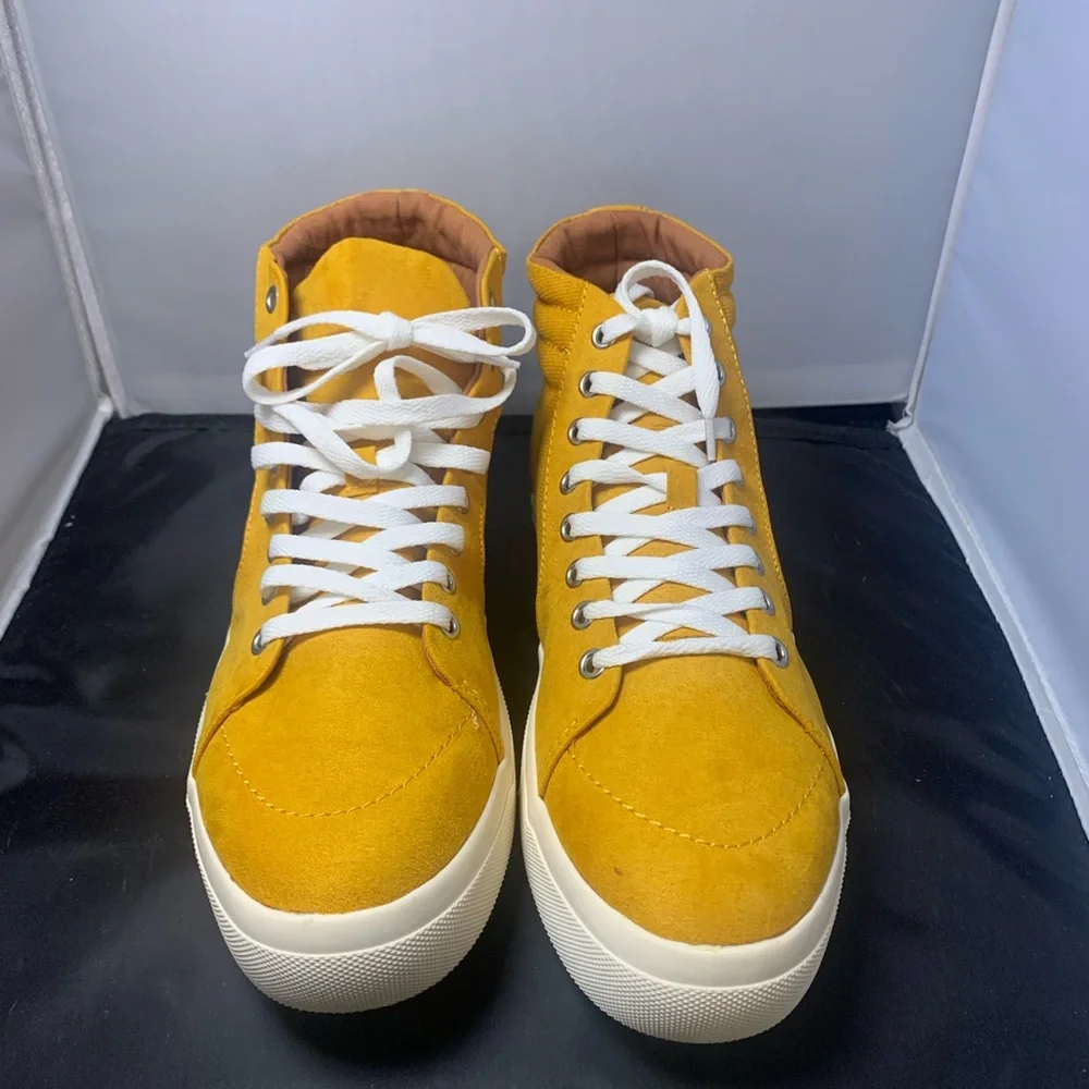 Sun + Stone Jett‎ High Top Sneakers Yellow Canvas Men’s Size 9 New in Box